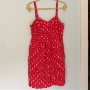 Red J Crew summer dress